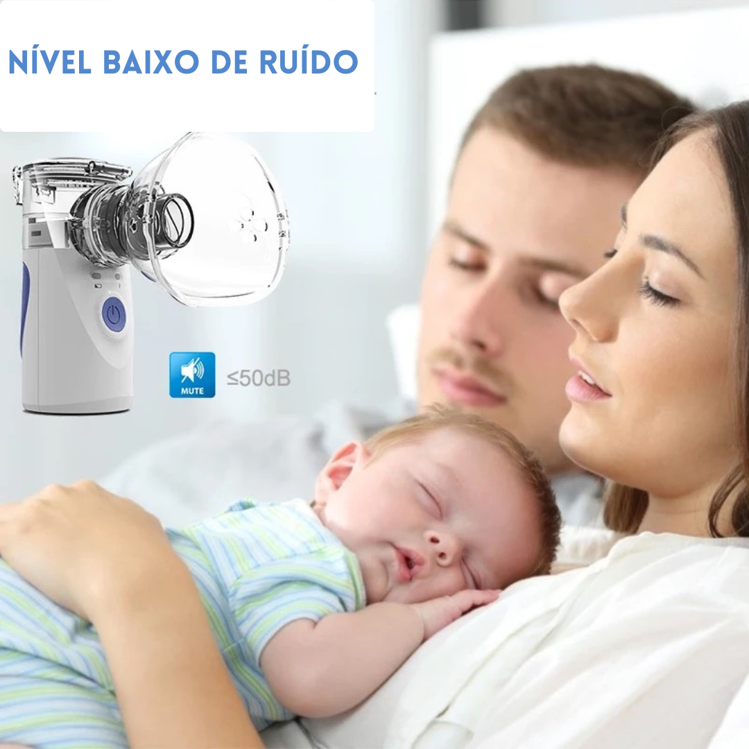 Mini Nebulizador (Inalador) Portátil Infantil e Adulto - Silencioso Ultrassônico e Recarregável