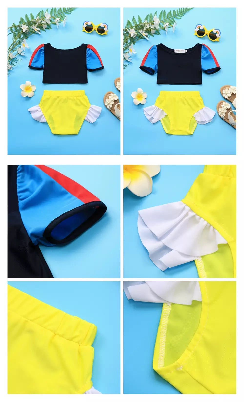 Moda Praia Conjunto Branca de Neve Disney Kids