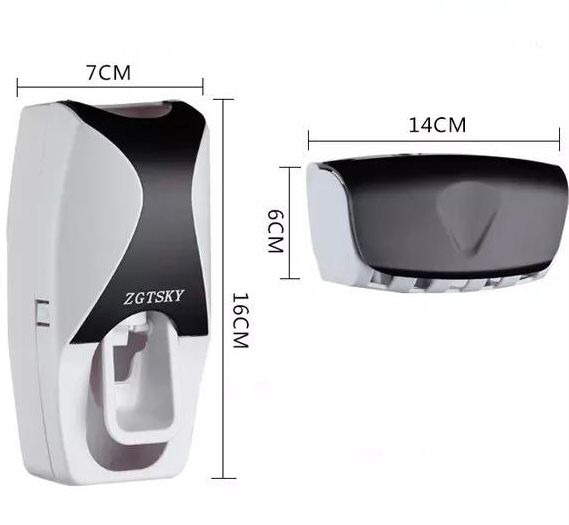 Conjunto de Porta Escova de Dentes e Dispensador de Creme Dental