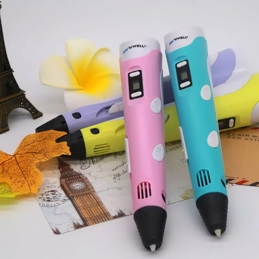 Caneta Impressora 3D Drawing Pen Filamento Abs Lcd Bivolt