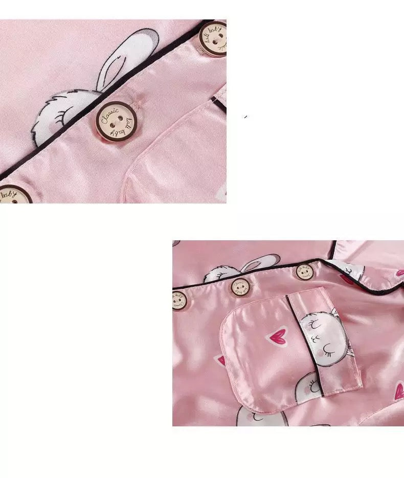 Pijama Cetim Coelhinho Infantil Feminino